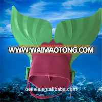 Mermaid Tails for Swimming Training Diving Foot Flipper Mermaid Swim Fin with Monofin for Kids green