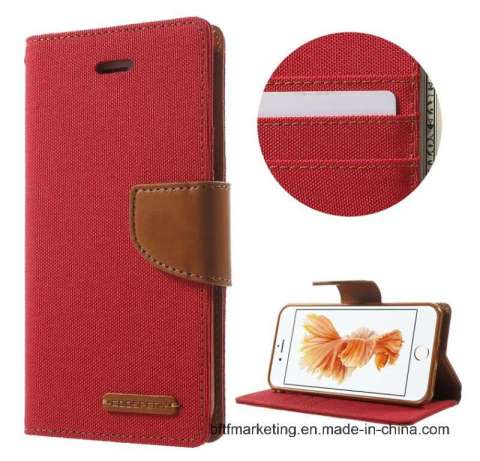 Original Mercury Goospery Phone Cell Mobile Case for iPhone Luxury Bag Canvas Diary Leather Stand Cover